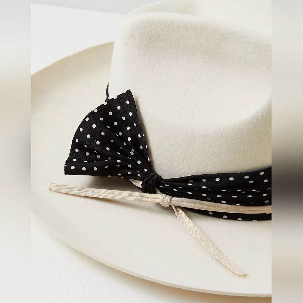 * Free People Stacked Dot Felt Hat NWOT - Picture 2 of 3